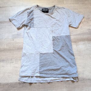 Nana Judy T-Shirt Men's Medium Gray Patched Pattern Tee Short Sleeve Crew